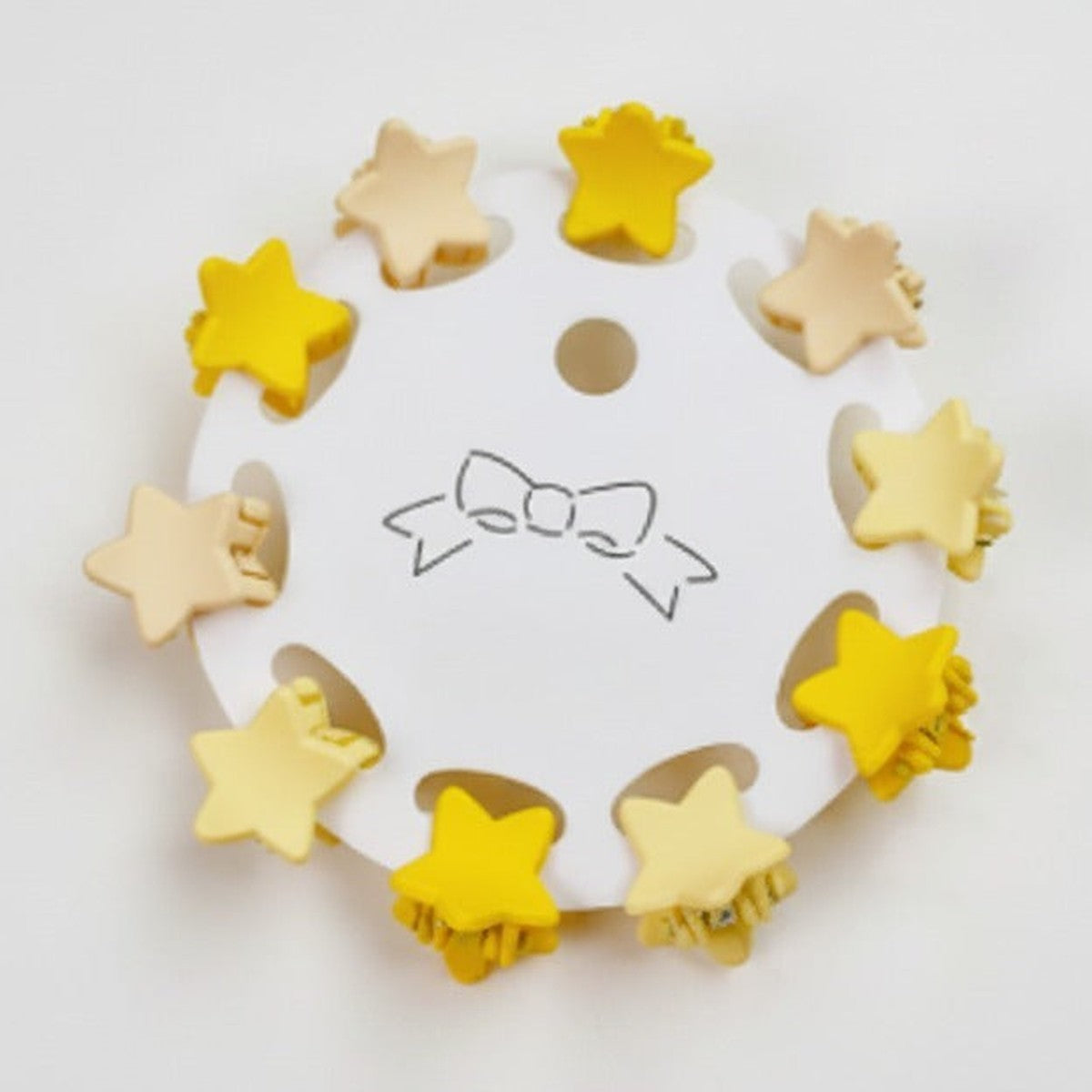 Flower Hair Clips Set - Yellow Stars – hair accessories (view 1)