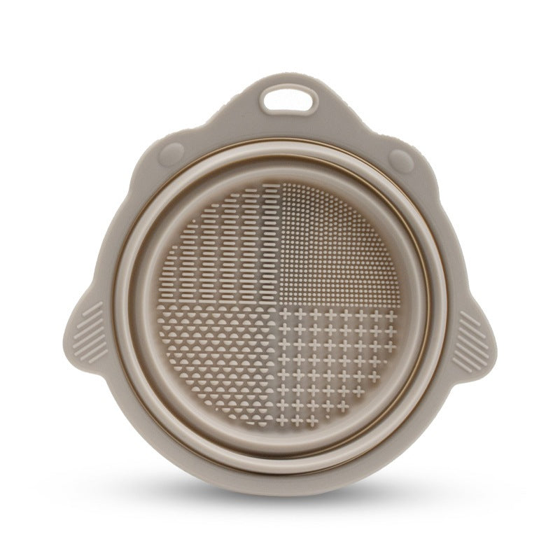 Makeup tool brush cleaning pad - Yellow
