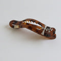 Tortoiseshell Hair Claw With Silver Cross Charm – hair accessories (view 1)