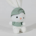 Cartoon Mix Animal Doll Keychain - Milk White&Mint Green Rabbit