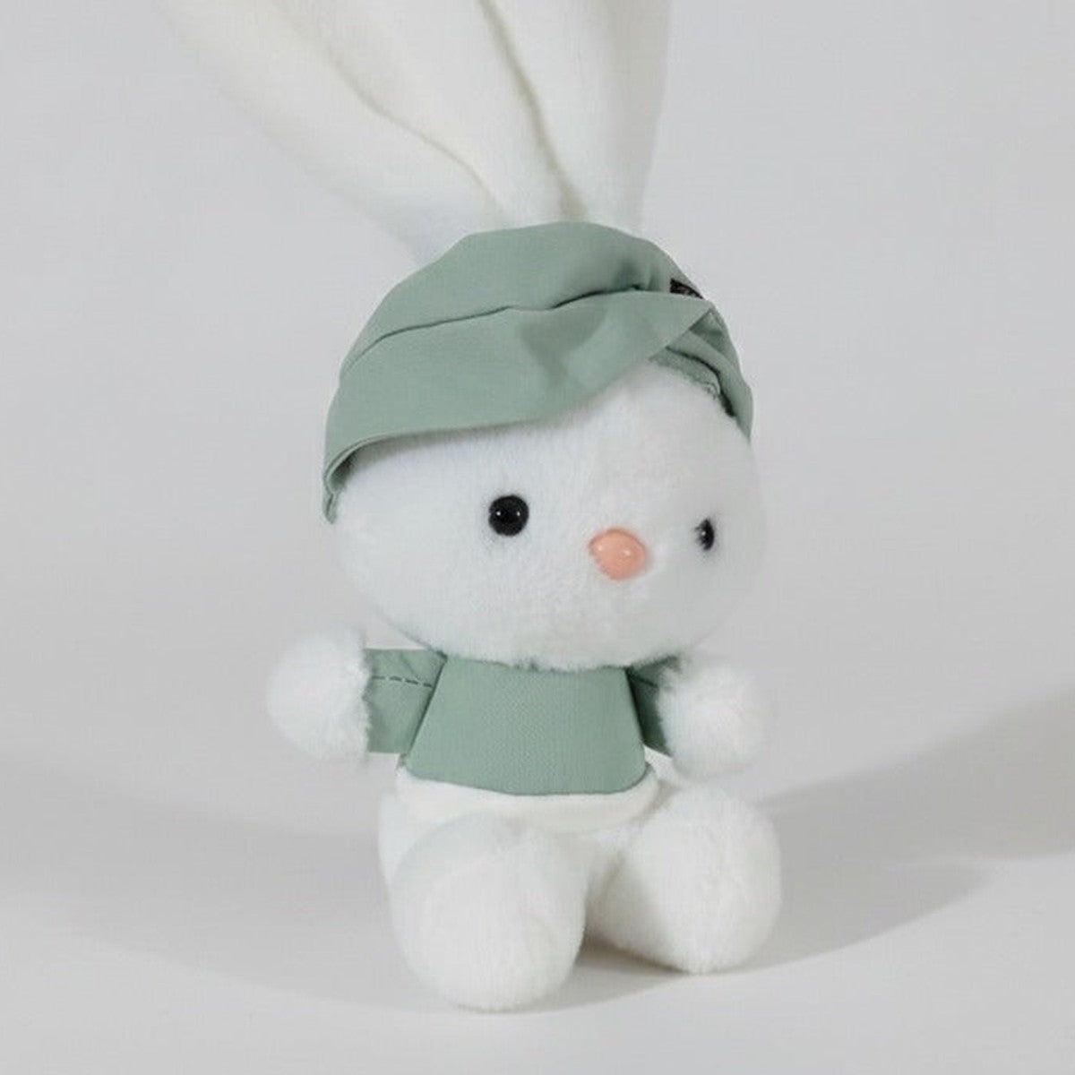 Cartoon Mix Animal Doll Keychain - Milk White&Mint Green Rabbit
