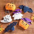 Halloween Pumpkin Ghost Plush Keychain Bag Charm Toy - Type 4