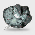 Plaid Lace Butterfly Scrunchie With Fuzzy Charm – hair accessories