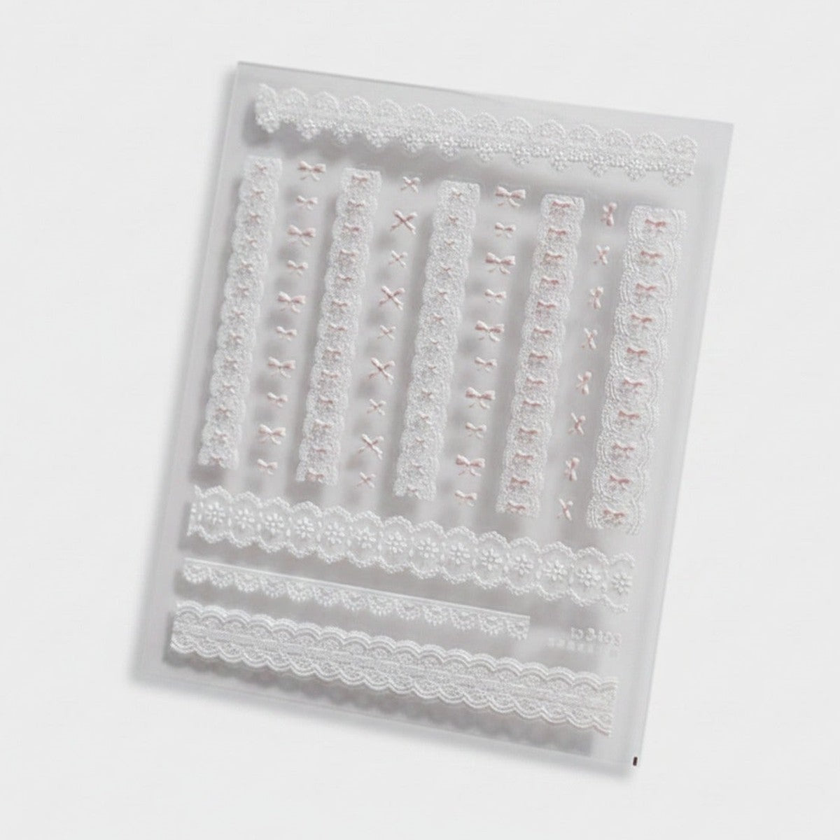 White Lace Nail Art Stamper Sheet Set – Korean nail care (view 1)