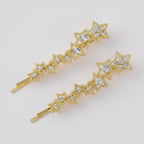 Star Rhinestone Gold Hair Clips Set – hair accessories (view 1)