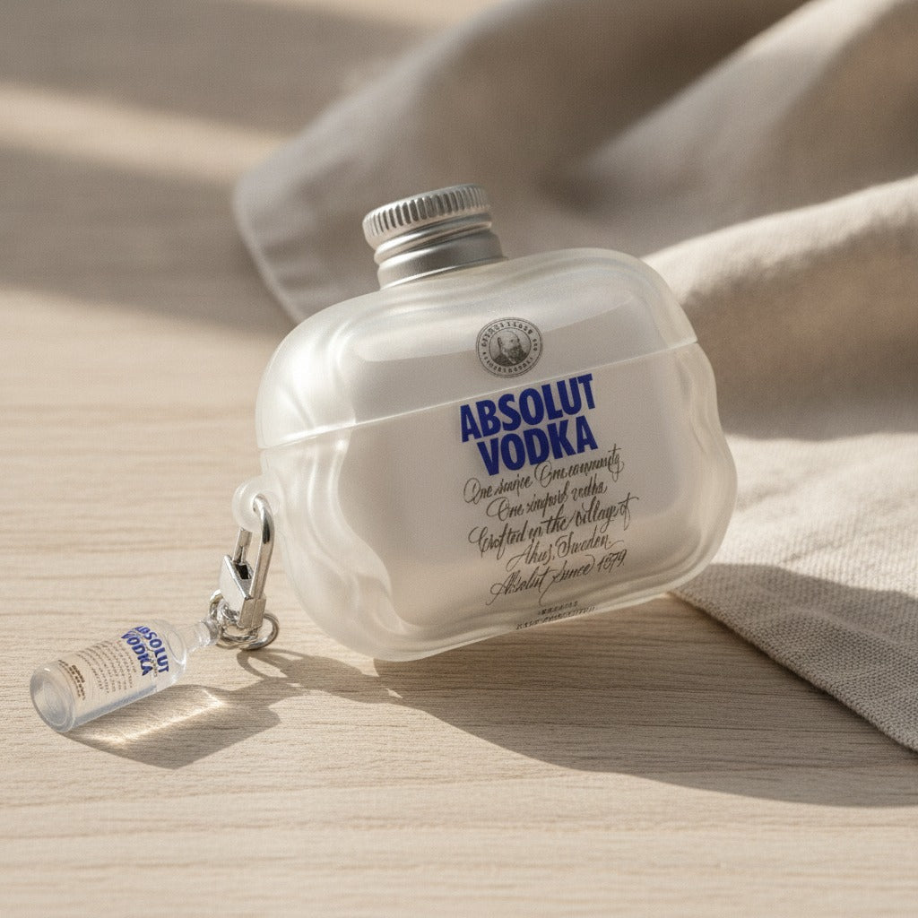 Vodka Bottle Earbud Case - Clear (for AirPods Pro 3)