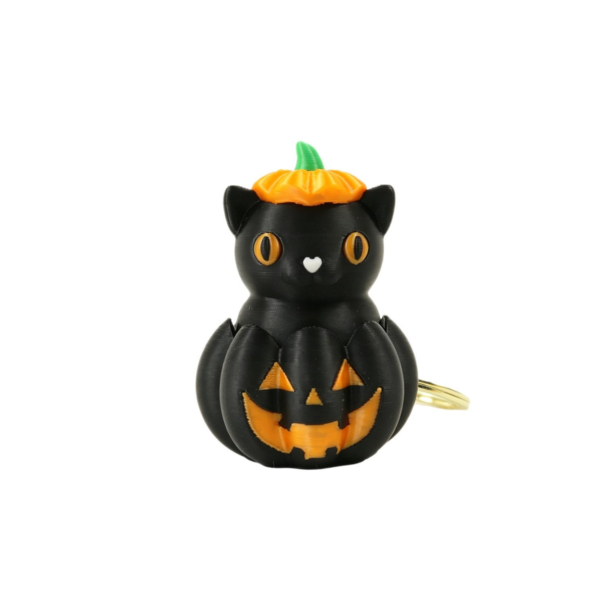 3D Printed Halloween Pumpkin Skull Clicker Keychain Toy - Type 1