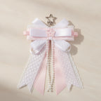 Layered Bow Bag Charm - Pink