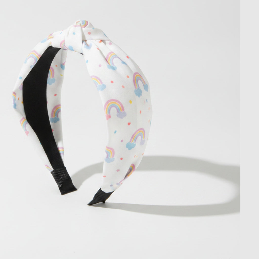 Cloud Padded Headband - White Purple – hair accessories (view 1)
