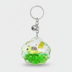 Green Turtle Acrylic Shell Keychain with Charm – novelty & toys (view 1)