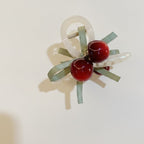 Cherry Ribbon Hair Claw Clip – hair accessories (view 1)