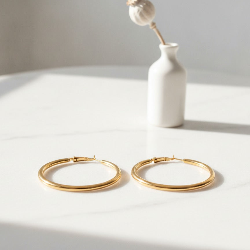 Classic Gold Hoop Earrings