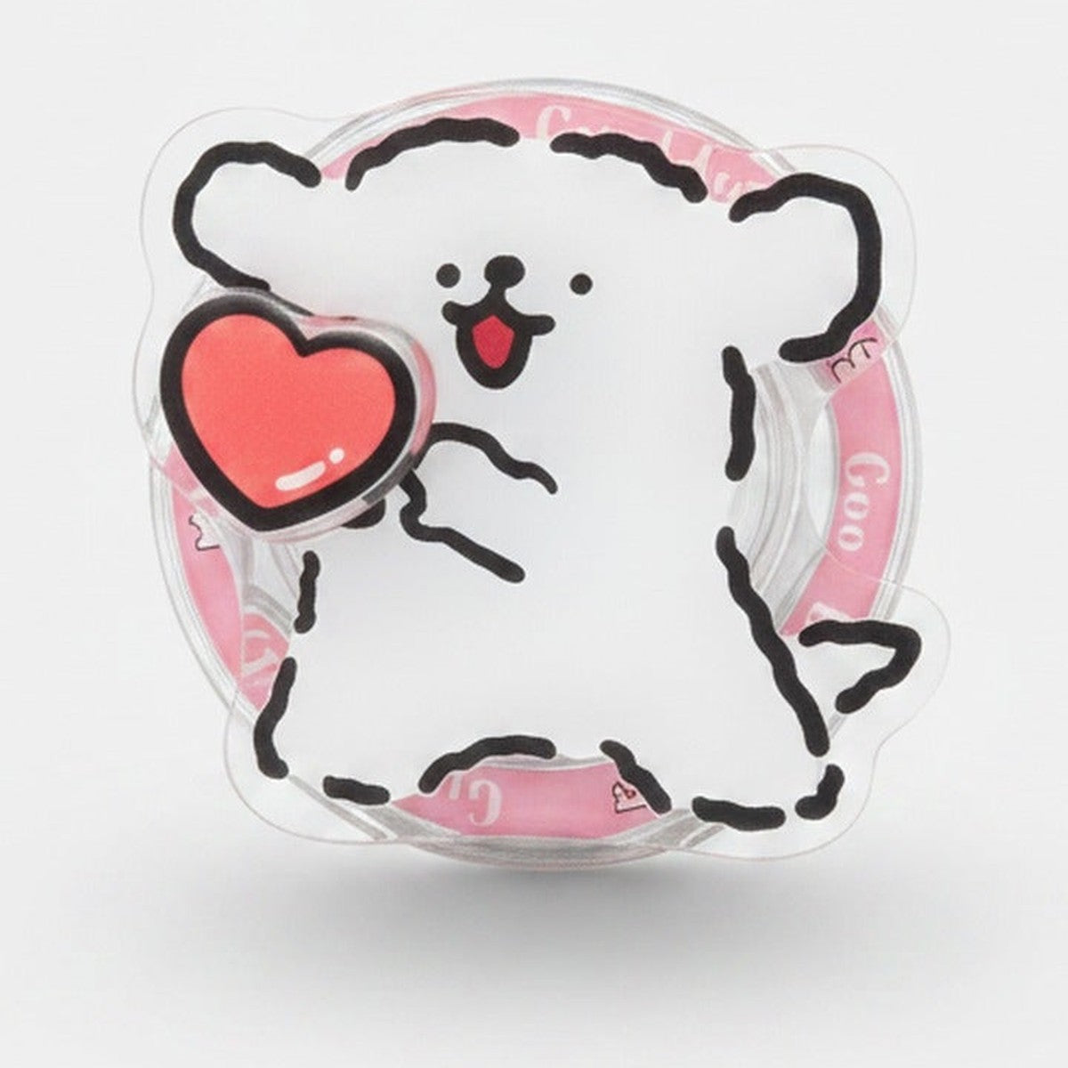 Puppy Love Magnetic Phone Grip - Heart Pup