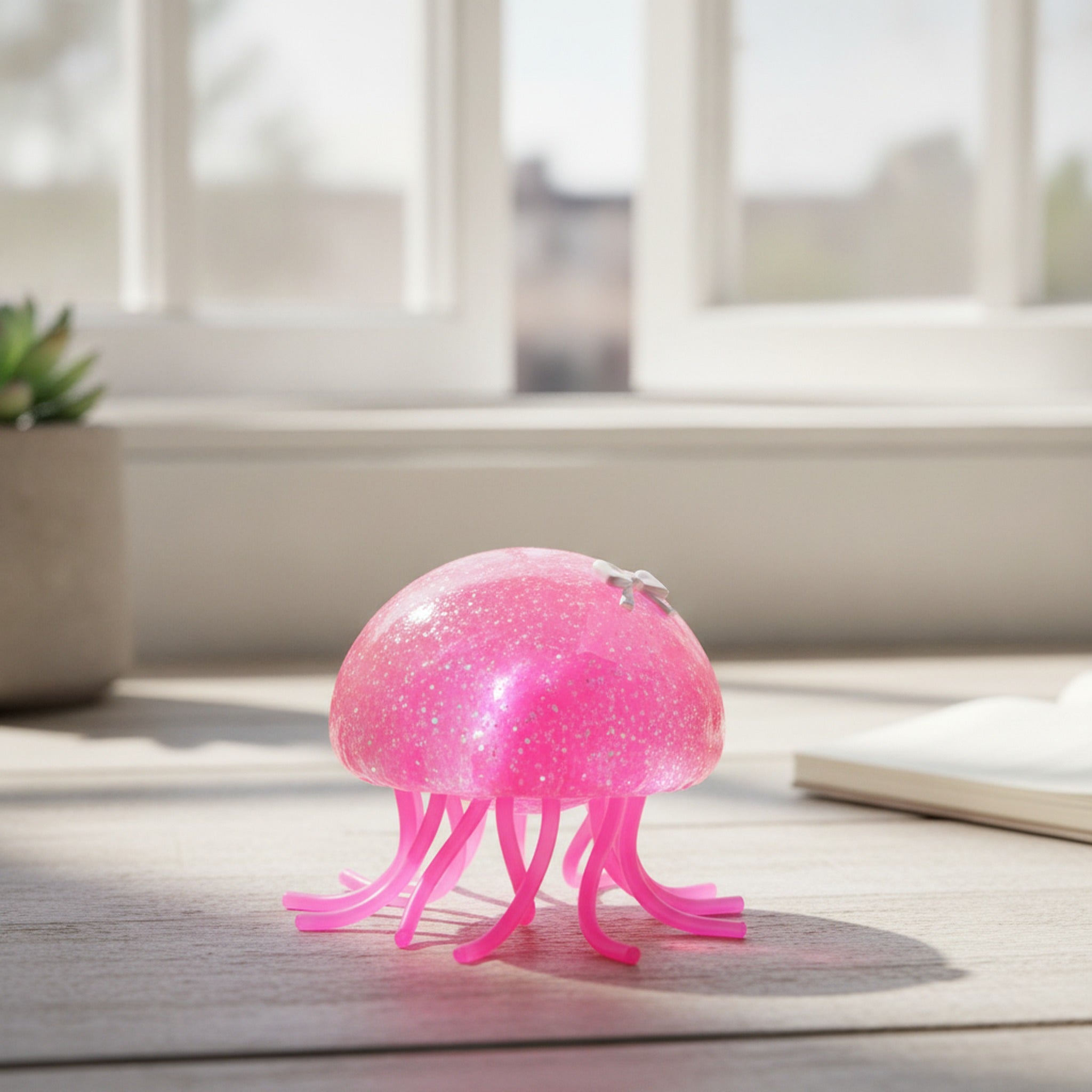 Glow-in-the-Dark Jellyfish Squishie - Pink