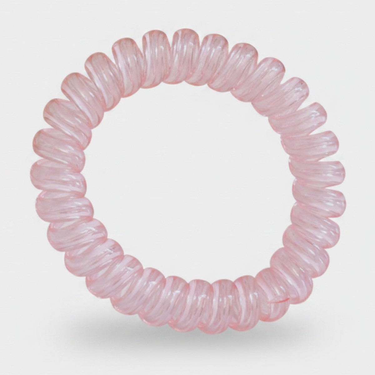 Pink Spiral Coil Hair Tie Scrunchie – hair accessories