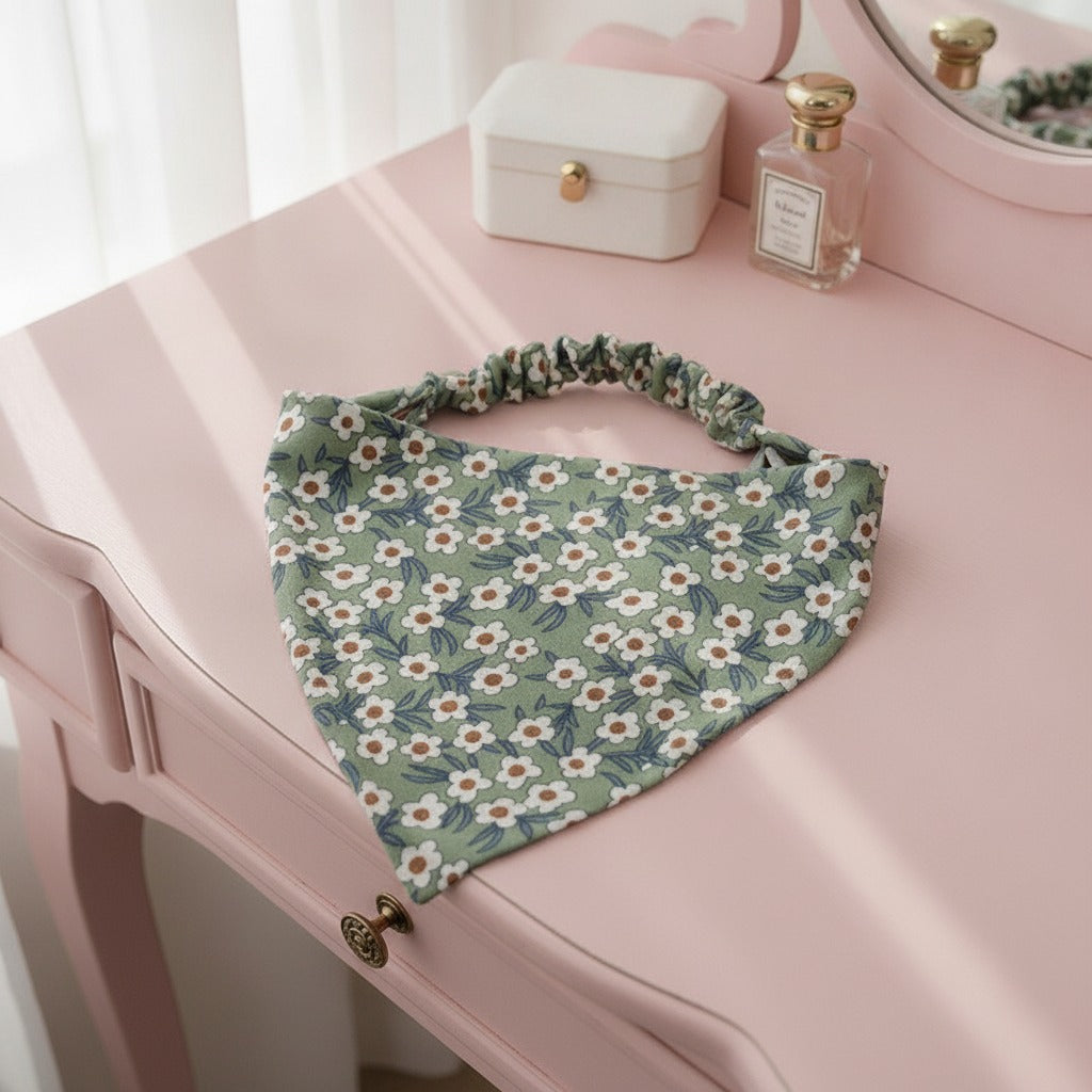 Padded Floral Headband - Sage Floral