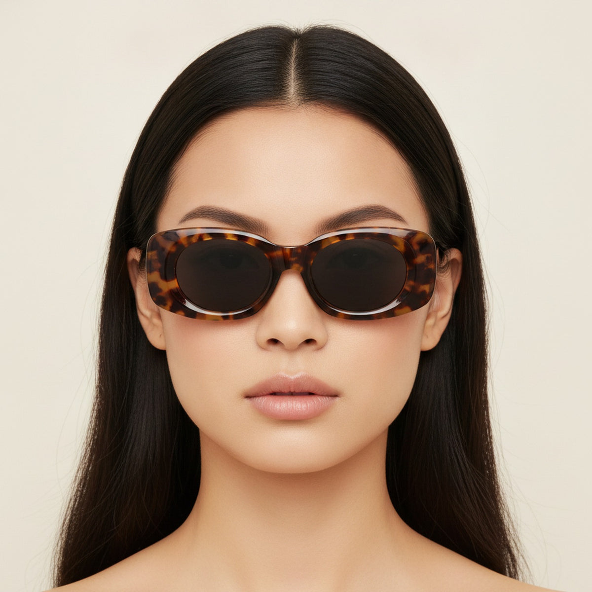 Oversized Oval Bug Eye Sunglasses - Tortoiseshell