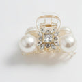 Pearl and Rhinestone Flower Hair Claw Clip – hair accessories (view 1)