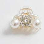 Pearl and Rhinestone Flower Hair Claw Clip – hair accessories (view 1)