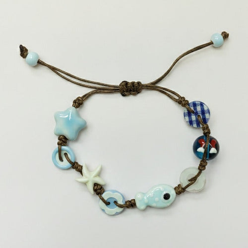 Adjustable Ceramic Sea Life Charm Bracelet – jewelry (view 1)