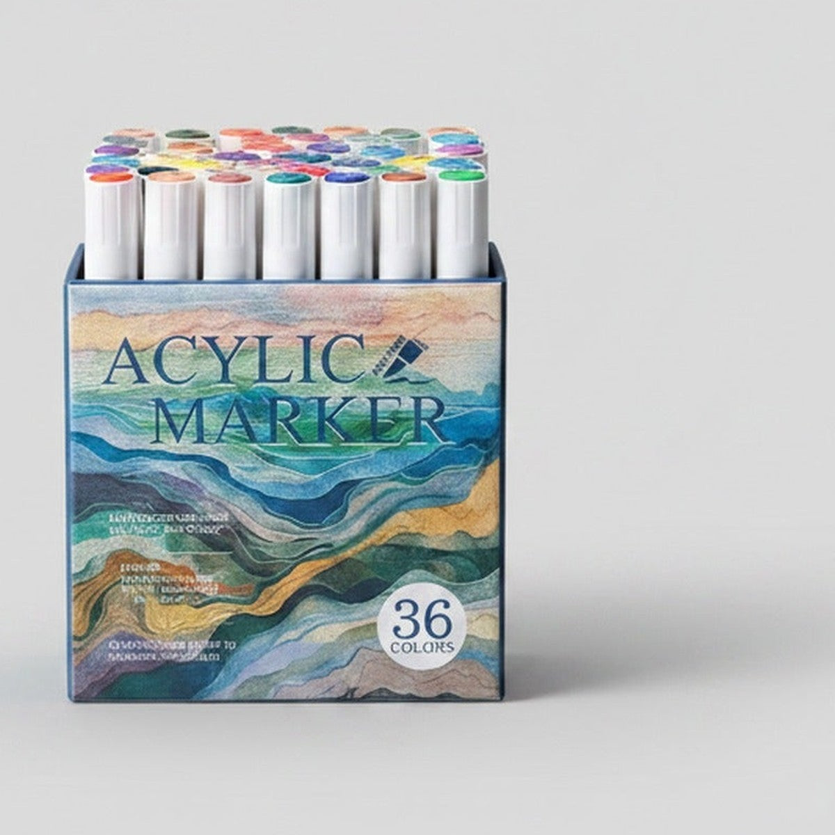 Acrylic Marker Set 36 Colors Paint Pens – stationery (view 1)