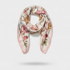 Floral Chain Print Square Scarf Pink – scarves & belts (view 1)