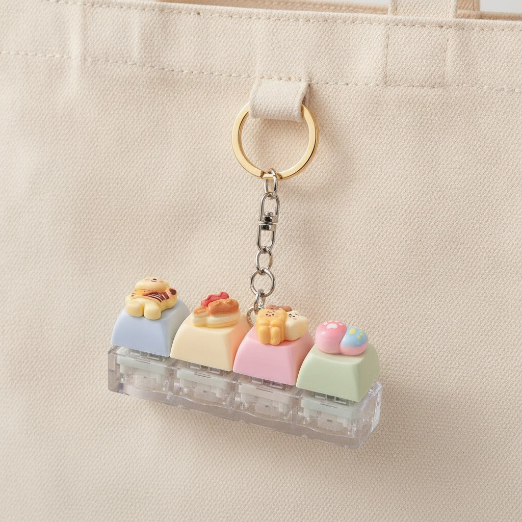 Miniature Dessert Keychain Charm - Bear Paws