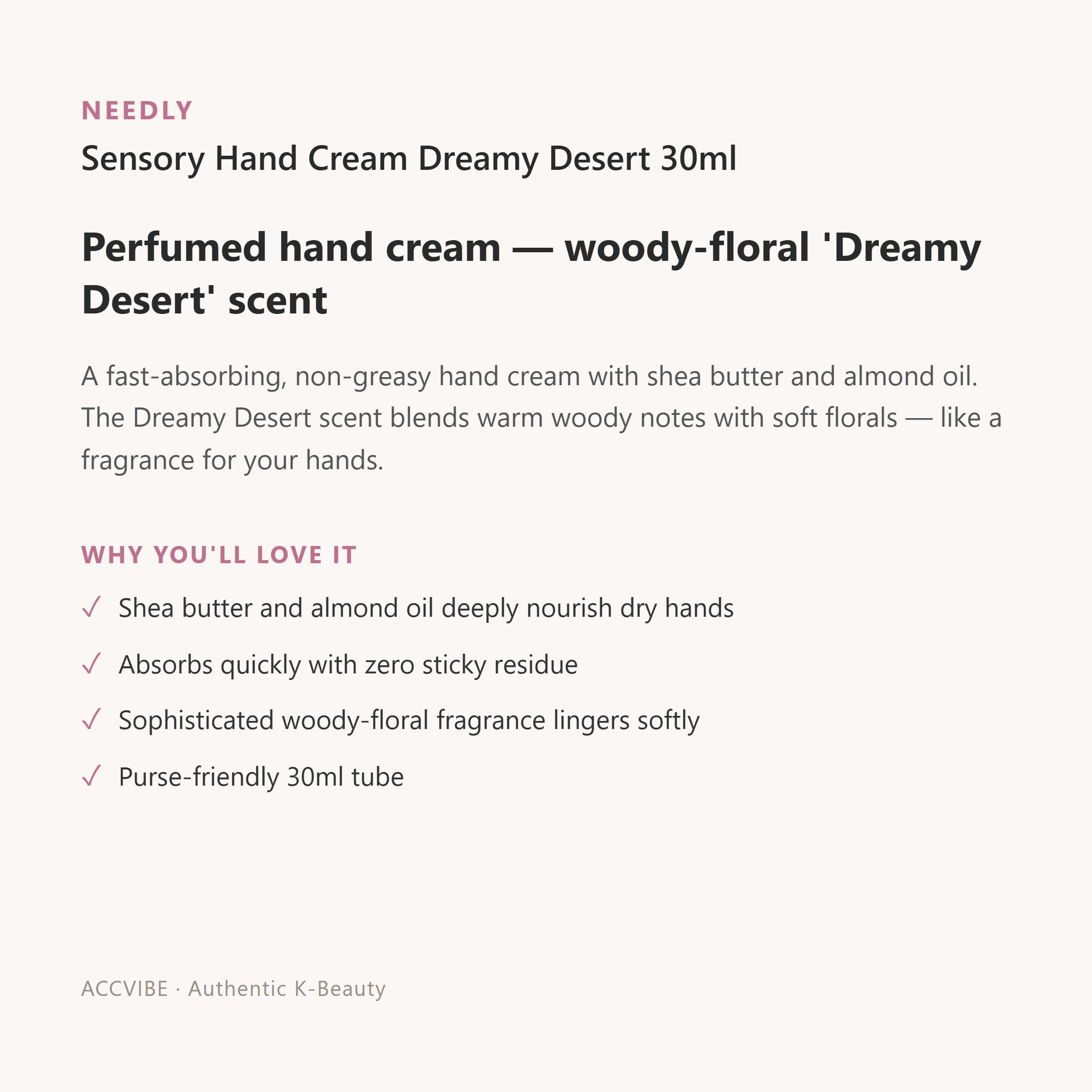 Sensory Hand Cream Dreamy Desert 30ml