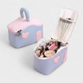 Heart Cosmetic Case With Mirror - Blue Little House – bags & wallets (view 1)