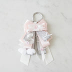 Ribbon Bow Bag Charm - Soft Pink