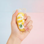 Peach Cream Squishy - Yellow Peach - squeeze in hand