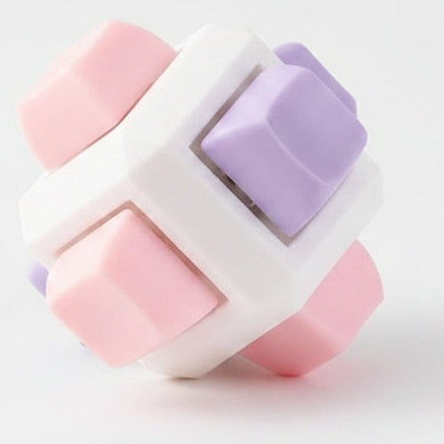 6 Side Mechanical Fidget Keychain Toy - Pink