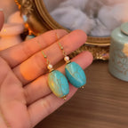 Turquoise Stone Drop Earrings Turquoise