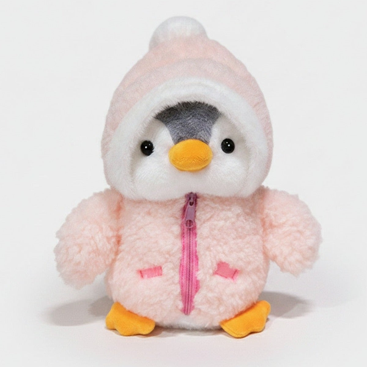 Adorable Pink Penguin Plush Toy With Zipper Jacket – novelty & toys (view 1)