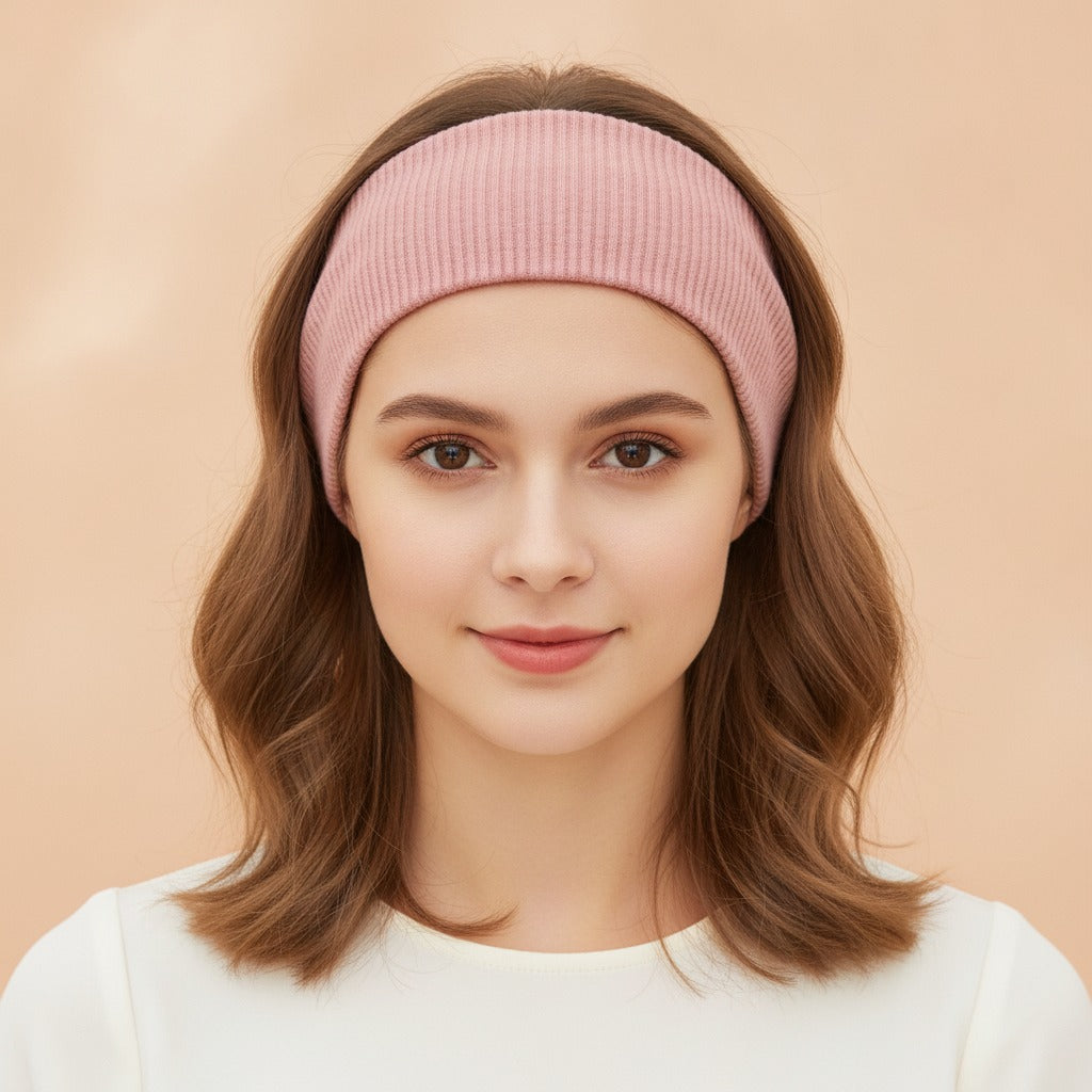 Ribbed Knit Headwrap - Pink