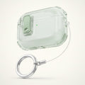 Green Magnetic Clear AirPods Protective Case with Ring – tech (view 1)