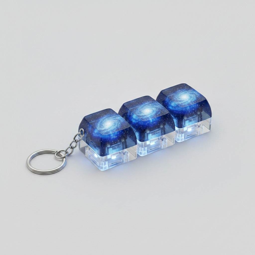 Mini Keyboard Switch Keychain - Navy 3-Key