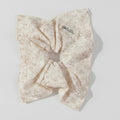 Floral Print Bow Hair Tie Scrunchie – hair accessories (view 1)