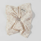 Floral Print Bow Hair Tie Scrunchie – hair accessories (view 1)