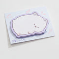 Cute Purple Bear Cloud Sticky Notes Pad – stationery (view 1)