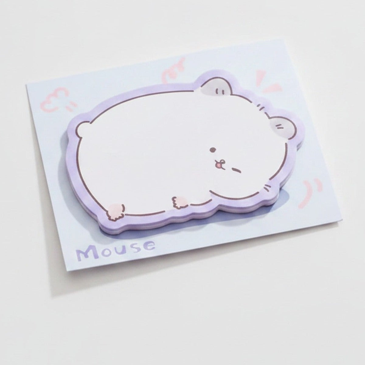 Cute Purple Bear Cloud Sticky Notes Pad – stationery (view 1)