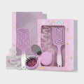 Pink Hair Brush Set With Mirror – Korean beauty tool (view 1)