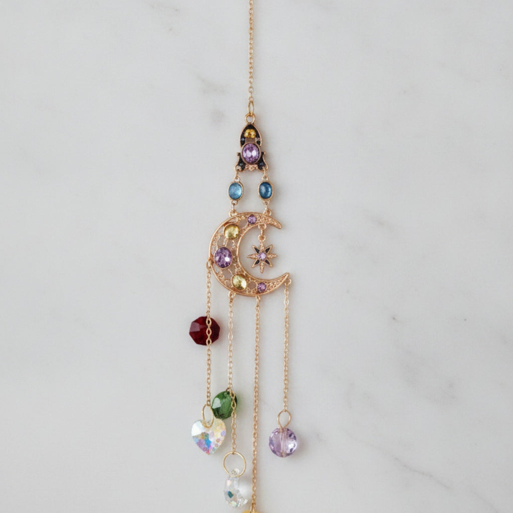 Celestial Moon & Star Car Charm