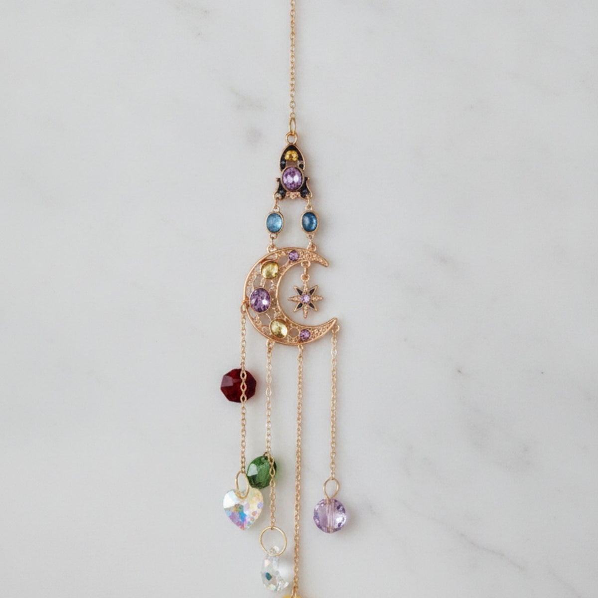 Celestial Moon & Star Car Charm