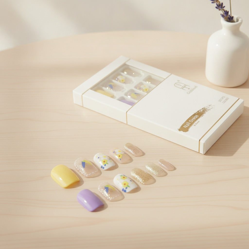 Press-On Nail Set Kit - Mixed Pastels
