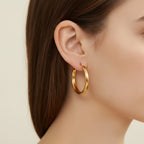 Classic Gold Hoop Earrings Gold