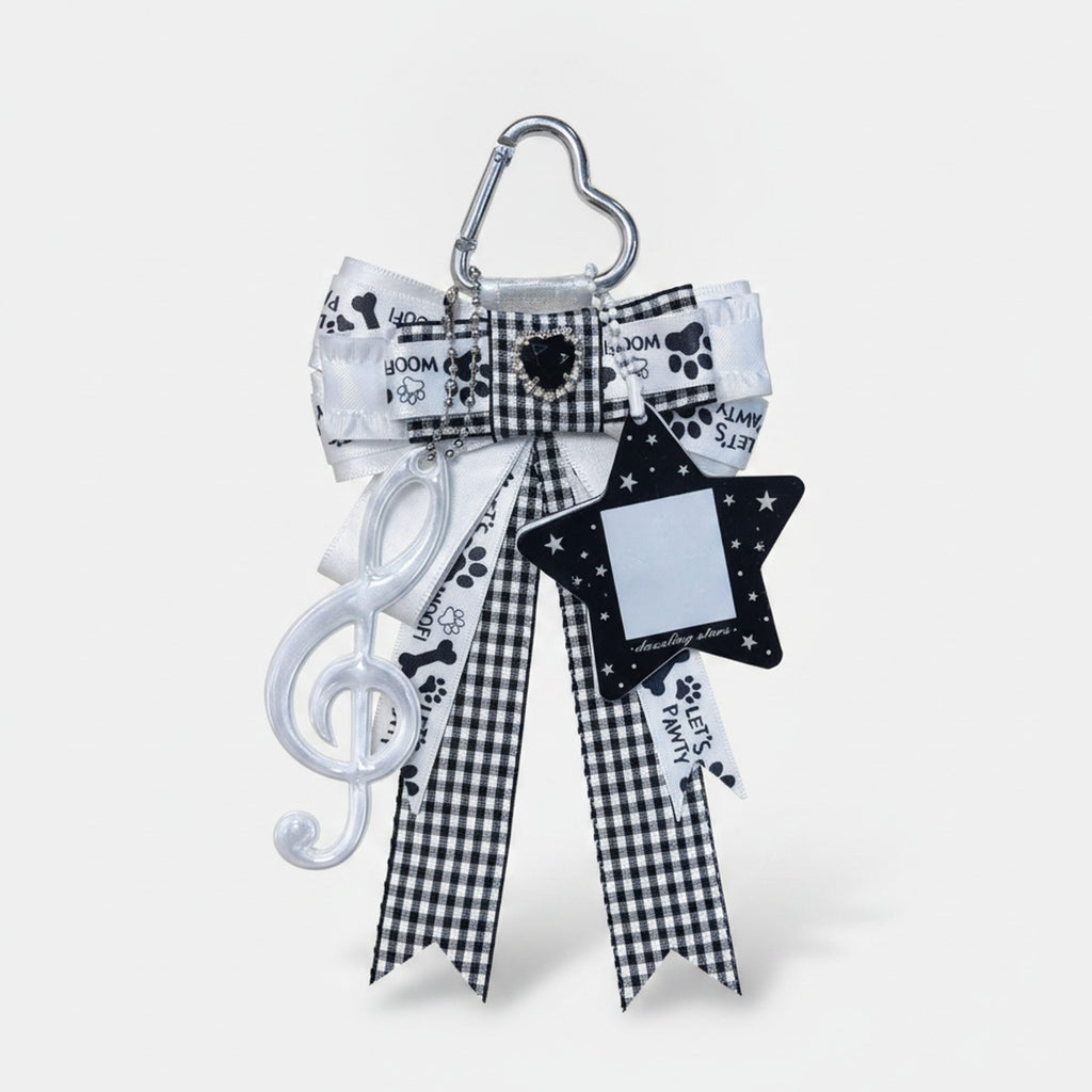 Dreamy Star Bow Bag Charm - White