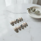Glam Ombre Press-On Nails Set - Silver Ombre