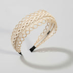Delicate Lace Padded Headband - Cream Lace