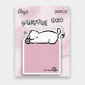 Playful Cat Pink Sticky Note Pad – stationery (view 1)